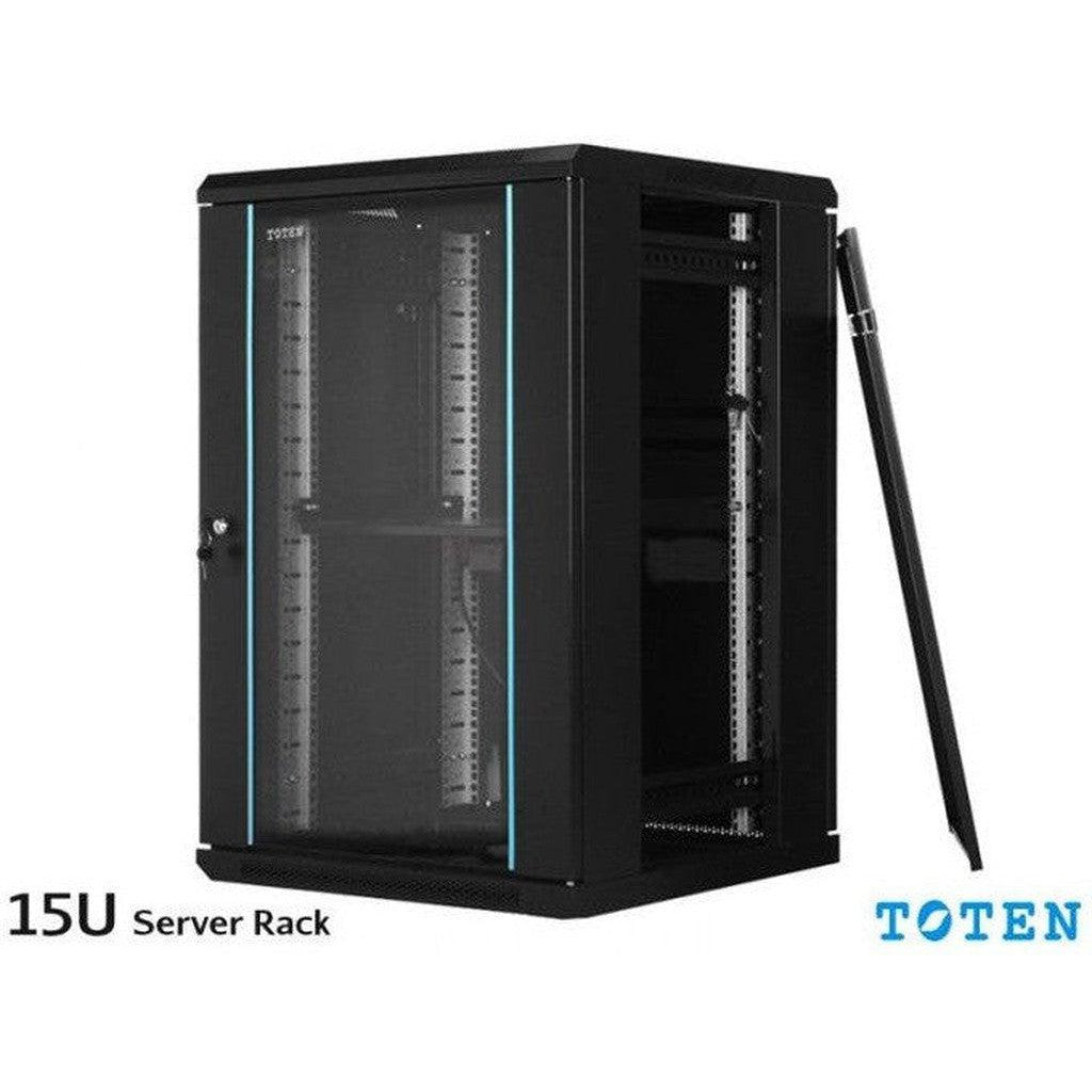 Toten 15U Network Cabinet 600 X 600 Dual Section With Fan Pdu-Network Rack-Other-Star Light Kuwait