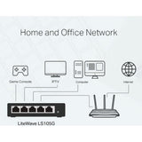 Tp-Link Ls105G 5-Port 10/100/1000Mbps Desktop Network Switch-Tp Link-TP Link-Star Light Kuwait