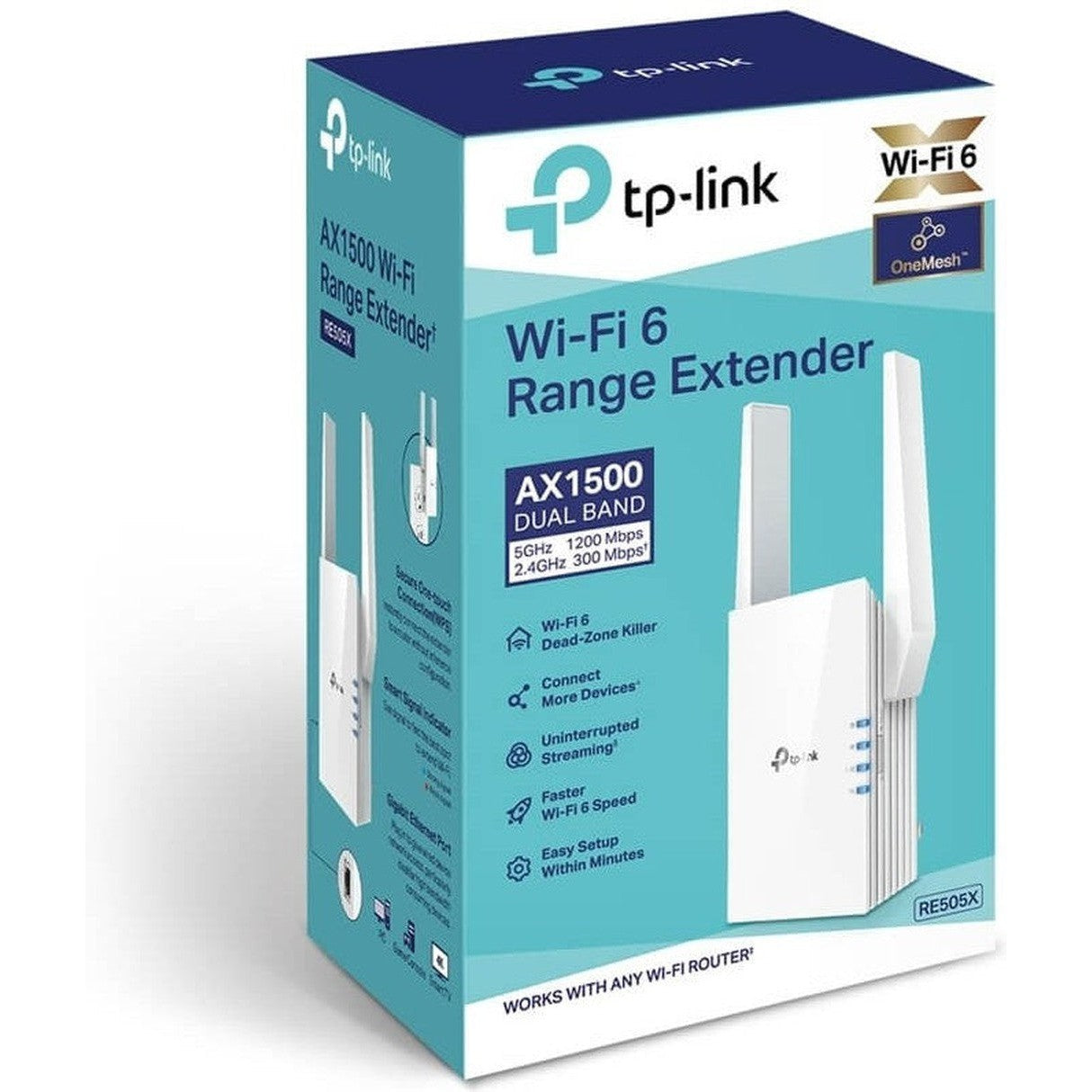 Tplink Re505X Ax1500 Wifi6 Wireless Range Extender, Dual Band-Tp Link-TP Link-Star Light Kuwait
