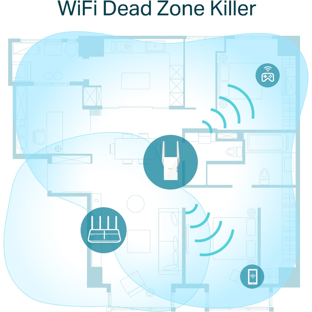 Tplink Re605X Wifi6 Ax1800 Wireless Range Extender-Routers Access Points-TP Link-Star Light Kuwait