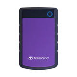 قرص صلب محمول Transcend StoreJet 25H3 Supreme مقاوم للصدمات بسعة 2 تيرابايت - بنفسجي