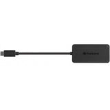موزع USB-A و USB-C من ترانسيند بأربعة منافذ - أسود