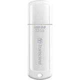 محرك أقراص Transcend JetFlash 730 بسعة 32 جيجابايت ومنفذ USB 3.0 باللون الأبيض