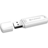 محرك أقراص Transcend JetFlash 730 بسعة 32 جيجابايت ومنفذ USB 3.0 باللون الأبيض