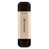 محرك أقراص فلاش Transcend JetFlash 930C بسعة 512 جيجابايت، منفذ USB من النوع C 3.2 من الجيل الأول، لون ذهبي وردي