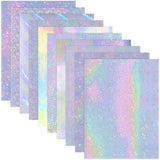 Transparent Holographic PET Vinyl Sticker Paper – Five-pointed Star/ A4/ 20 Sheets