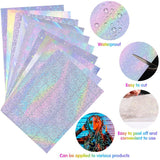 Transparent Holographic PET Vinyl Sticker Paper – Five-pointed Star/ A4/ 20 Sheets