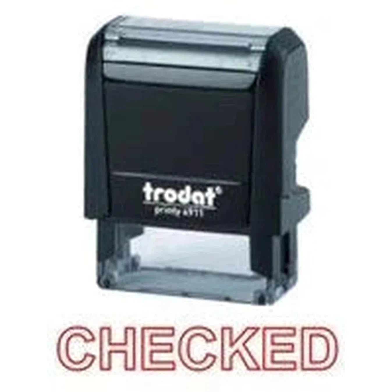 Trodat Printy 4911 Stamp "Checked" - Red-Office Stamp-TRODAT-Star Light Kuwait