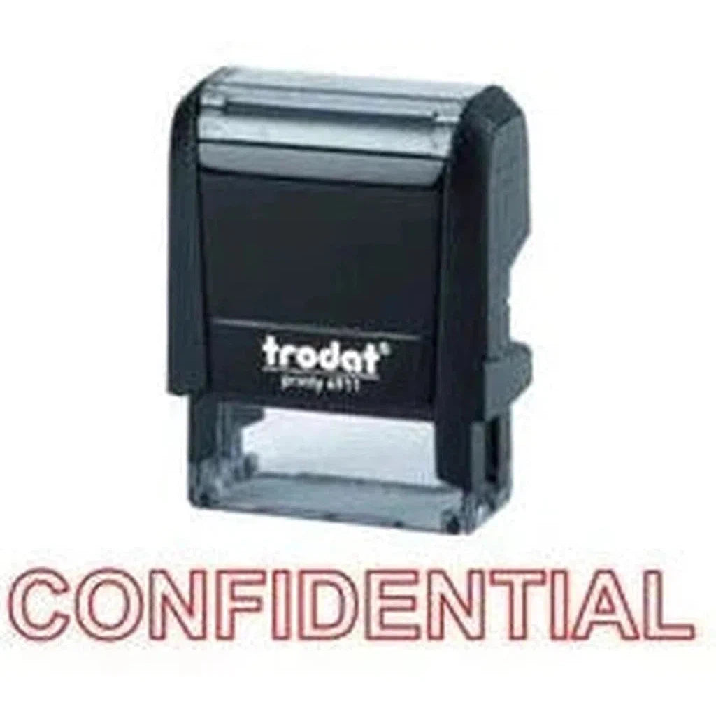 Trodat Printy 4911 Stamp "Confidential" - Red-Office Stamp-TRODAT-Star Light Kuwait