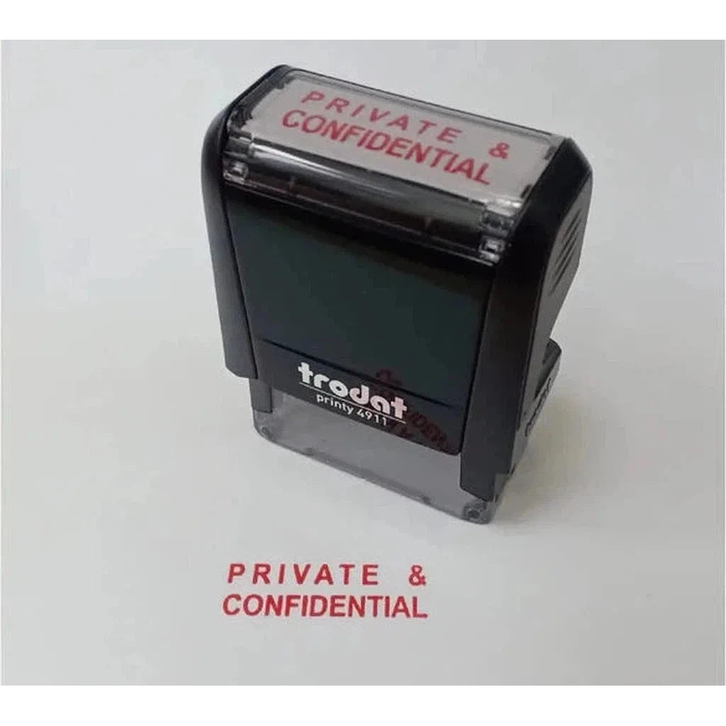Trodat Printy 4911 Stamp " Private & Confidential" Red-Office Stamp-TRODAT-Star Light Kuwait