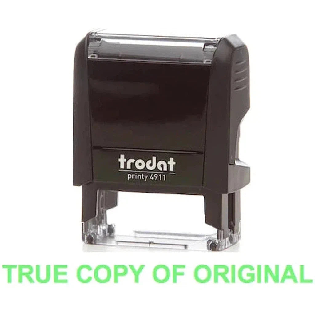 Trodat Printy 4911 Stamp "True Copy Of Original" - Green-Office Stamp-TRODAT-Star Light Kuwait