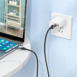 كابل شحن ونقل بيانات Hoco U128 Viking 2 في 1 من نوع USB/Type-C إلى Type-C