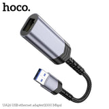 محول إيثرنت USB من هوكو UA26 (1000 ميجابت في الثانية) - رمادي معدني