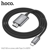 كابل Hoco UA27 HD للعرض على الشاشة من النوع C إلى HDTV - رمادي معدني