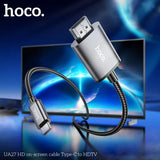 كابل Hoco UA27 HD للعرض على الشاشة من النوع C إلى HDTV - رمادي معدني
