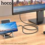 كابل Hoco UA27 HD للعرض على الشاشة من النوع C إلى HDTV - رمادي معدني