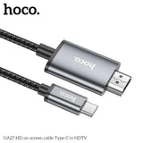 كابل Hoco UA27 HD للعرض على الشاشة من النوع C إلى HDTV - رمادي معدني
