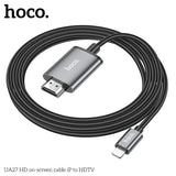 Hoco UA27 HD on-screen cable iP to HDTV - metal gray