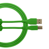 كابل صوت UDG Ultimate USB 2.0 AB أخضر مستقيم بطول 1 متر