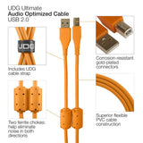 UDG Ultimate Audio Cable USB 2.0 A-B Orange Straight 1m