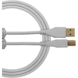 كابل صوت UDG Ultimate USB 2.0 AB أبيض مستقيم بطول 1 متر