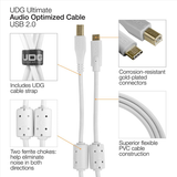 UDG Ultimate Audio Cable USB 2.0 C-B Light Straight 1.5m U96001 - White