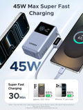 UGREEN 10000mAh 55W Nexode Pro Smart Digital Display Mini Power Bank with Build-in Type-C Cable – PB727