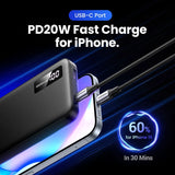 UGREEN 10000mAh PD-20W Two-way Fast Charging Power Bank Black PB311