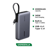 UGREEN 20000mAh 145W Power Bank with Built-in Cable – PB551