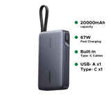 UGREEN 20000mAh 67W Power Bank with Built-in Type – C Cable – PB550