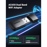UGREEN CM448 AC650 Dual-Band Wireless USB Adapter