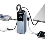 UGREEN 25000mAh – 200W Nexode Pro Power Bank with 35cm Braided Cable + 65cm Retractable Cable – PB728