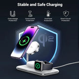 شاحن لاسلكي UGREEN 3 في 1 أبيض CD278