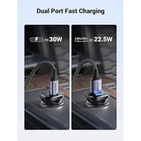 UGREEN 30W 2-Port Fast Car Charger (Space Grey) EC305