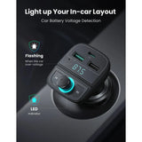 UGREEN Bluetooth Car Charger 3-Port (5.0+PD+QC3.0+USB Flash Drive+TF) (Black) CD229