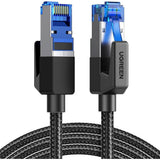 كابل UGREEN CAT8 محمي، دائري، مضفر، بمقابس معيارية، طول 1 متر (أسود) NW153