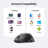 UGREEN Ergonomic Contoured-Shape Wireless Mouse Black - MU101
