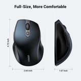 UGREEN Ergonomic Contoured-Shape Wireless Mouse Blue - MU101