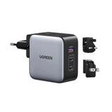 شاحن سريع UGREEN GaN بقوة 65 واط بثلاثة منافذ - CD296