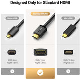 كابل تمديد HDMI ذكر إلى أنثى من UGREEN (طوله متران)