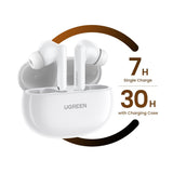 UGREEN HiTune T6s Hybrid Active Noise-Cancelling Earbuds White - WS205