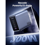 شاحن سريع UGREEN Nexode بقوة 300 واط وخمسة منافذ بتقنية PD GaN - المملكة المتحدة - CD333