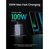 مجموعة شاحن سريع UGREEN Nexode Pro بقوة 100 واط بثلاثة منافذ بتقنية GaN، المملكة المتحدة X757