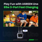 UGREEN Nexode RG 65W 3-Port GaN Fast Charger UK Grey - CD361