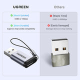 محول UGREEN من USB-A 3.0 إلى USB-C، رمادي - US276