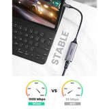 محول UGREEN من USB Type C إلى إيثرنت 10/100/1000 ميجابت في الثانية (رمادي فضائي) CM199
