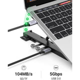 محطة إرساء UGREEN USB-C إلى 2*USB3.0+HDMI+SD+TF Card Reader - CM359