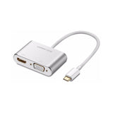 UGREEN USB Type C to HDMI + VGA Converter - White