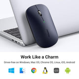 UGREEN Ultra Slim Portable Wireless Mouse (Black)-MU001