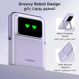 بنك طاقة لاسلكي مغناطيسي UGREEN Uno بسعة 10000 مللي أمبير/ساعة وقوة 20 واط بتقنية Qi2، لون بنفسجي، موديل PB764